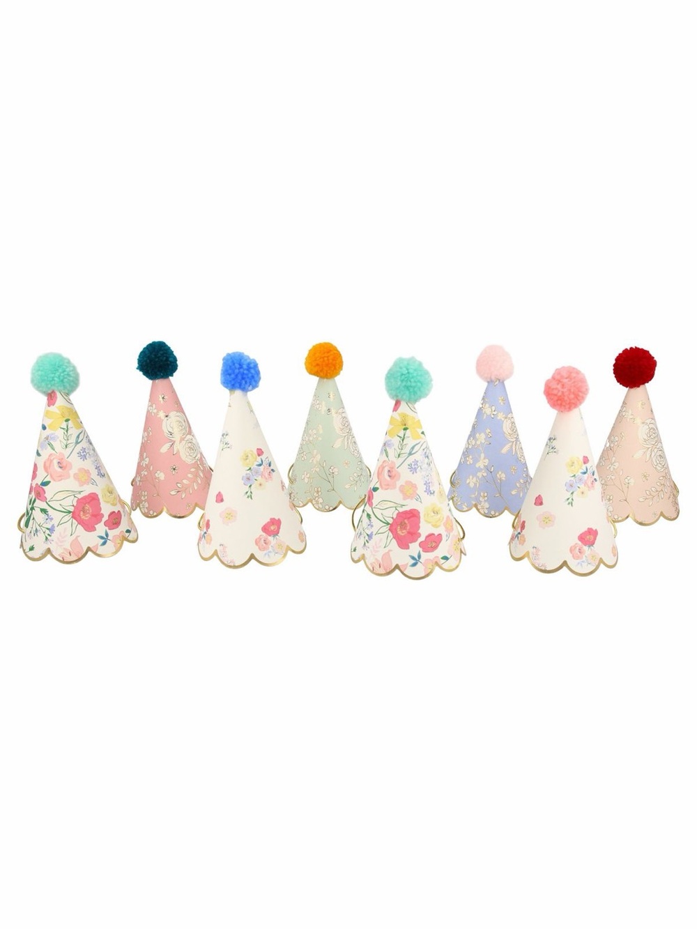 Meri Meri Floral Pastel Party Hats (Brand New in Box!!)